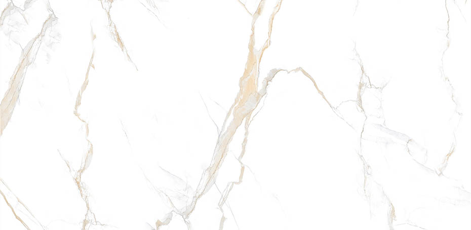 12"x24"x3/8" Calacatta Gold Sugar Effect Porcelain Tile