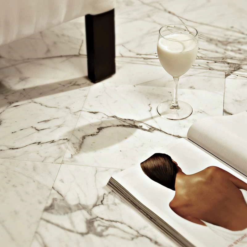 Polished Finish 12x12 Statuarietto Marble: A Touch of Italian Sophistication