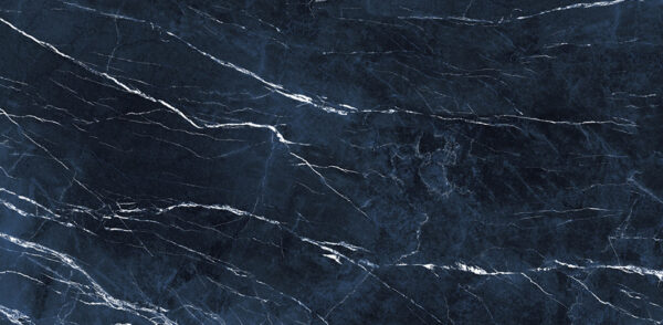 12"x24"x3/8" Antique Dark Blue Polished Porcelain Tile