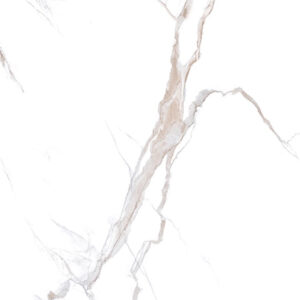 12"x24"x3/8" Calacatta Bronze Polished Marble Look Porcelain Tile