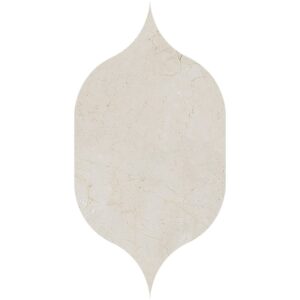 Gothic Arabesque Crema Marfil Polished Marble Waterjet Decos 4 7/8x8 13/16