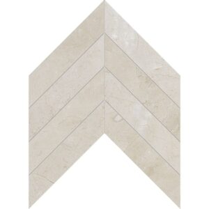 Chevron Crema Marfil Polished Marble Waterjet Decos 13x10