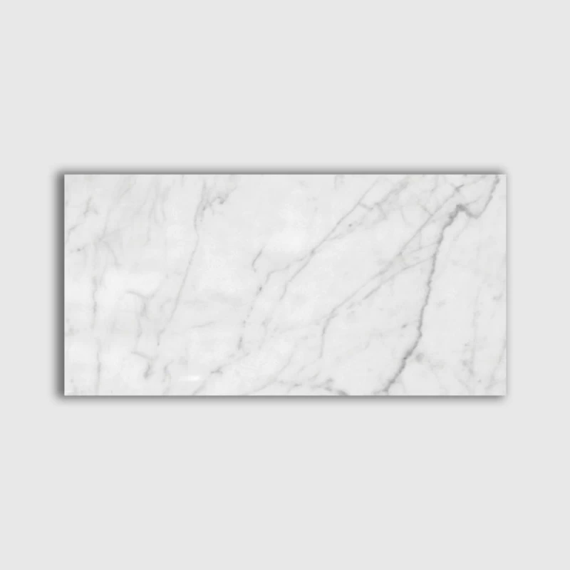 White Carrara C Honed Elegance: 12x24 Marble Tile