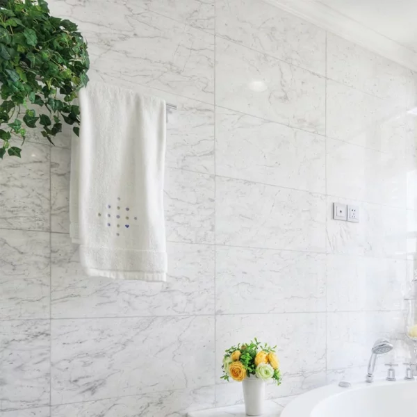 White Carrara C Honed Elegance: 12x24 Marble Tile