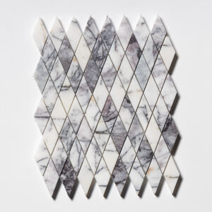 Lilac Honed Rhomboid Marble Mosaic 12x12