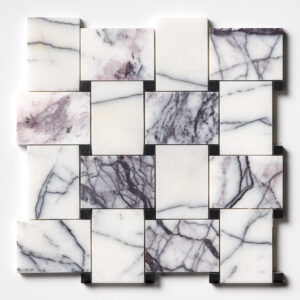 Lilac Honed Pinwheel Marble Mosaic 12x12