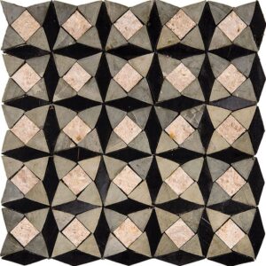 Abnus Honed Limestone Mosaic 11 5/8x11 5/8