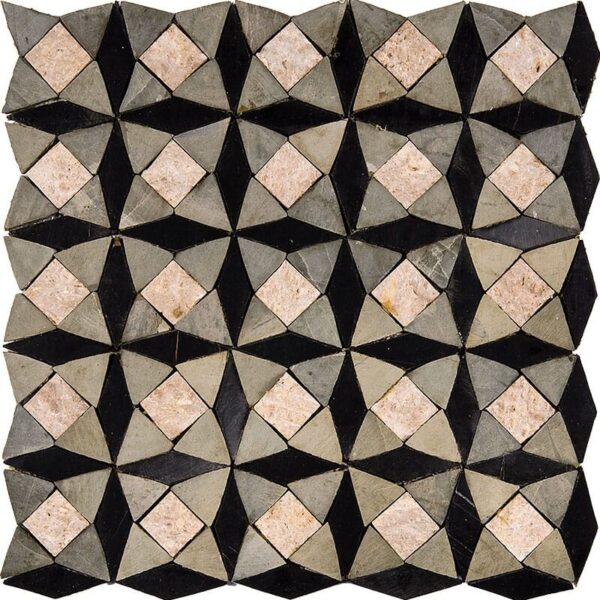 Abnus Honed Limestone Mosaic 11 5/8x11 5/8