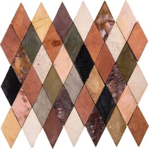 St Tropez Honed Diamonds Limestone Mosaic 10x10