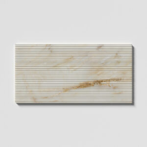 Calacatta Amber Honed Thin Fluted Marble Tile 18x36