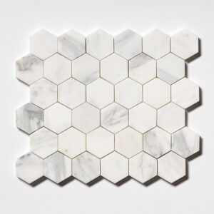 Calacatta Gold Royal Honed Hexagon Mosaic 10 3/8x12