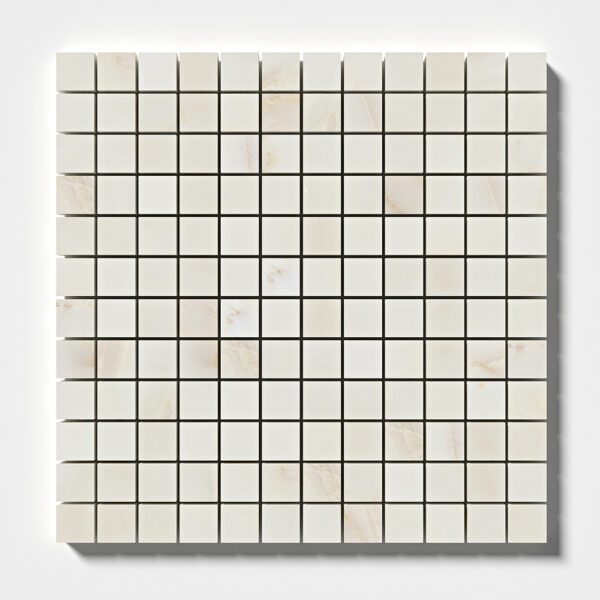 Calacatta Amber Honed 1x1 Marble Mosaic 12x12