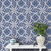 Blue Floral Glazed Ceramic Tile 6"x6"x3/8" - $10.82 / pcs