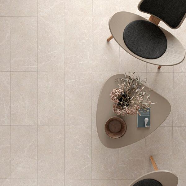Fawn Gray Polished Porcelain Backed Marble Tile 12"x24"x1/2" - $10.58 per sq. ft.
