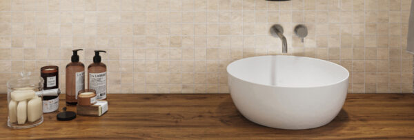 Mosaic Clay (Square) Ivory Satin Matte 2x2 (10 MM) - $30.66 per sq. ft., $148.4 per box