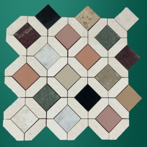 Lithara Multicolor Marble and Limestone Mosaic - $45.18 per sq. ft., $271.08 per box